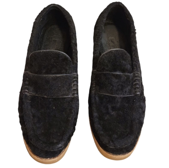 Stuart Weitzman Black Fur Loafers - Picture 9 of 9